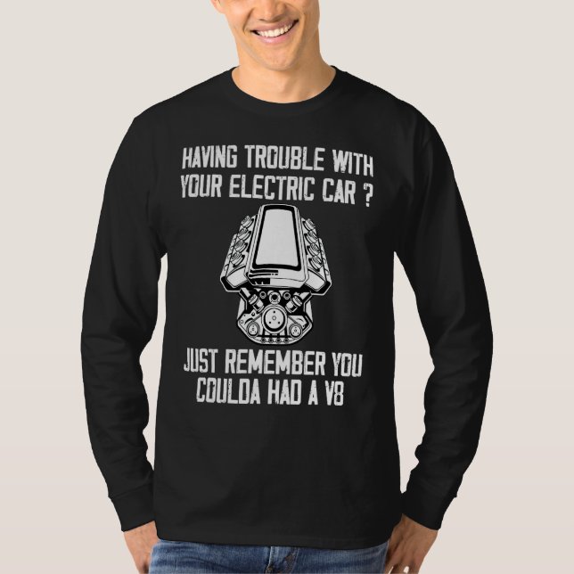 Camiseta Problemas Mecânicos Sarcásicos Do Motor V8 Ca Elét (Frente)