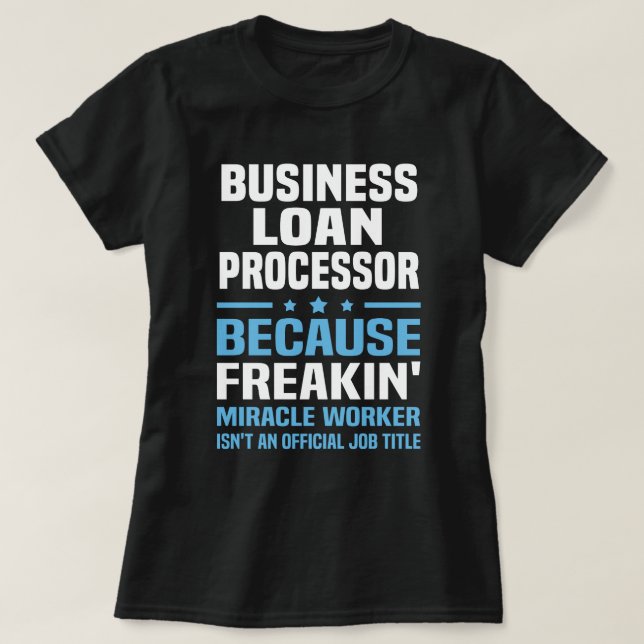 Camiseta Processador de empréstimos para empresas (Frente do Design)