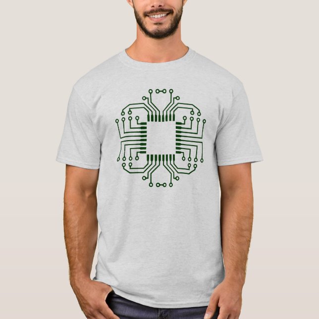 Camiseta Processador do conselho de circuito elétrico (Frente)