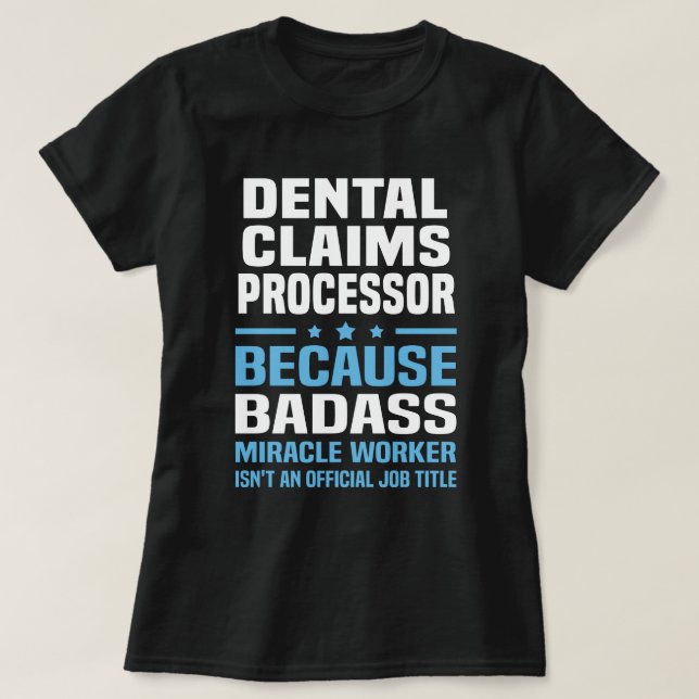 Camiseta Processador para solicitações dentárias (Frente do Design)
