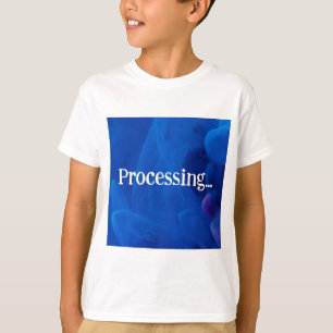 Camiseta Processamento em Fundo Azul