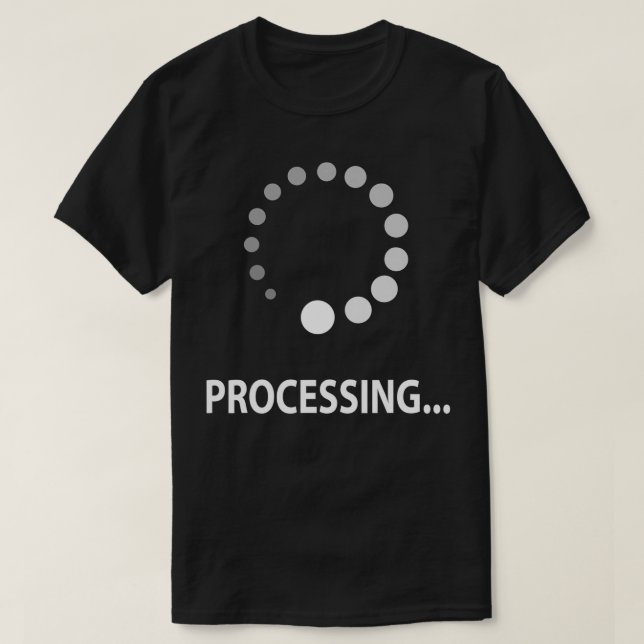 Camiseta Processando Nerd Engraçado do Geek (Frente do Design)