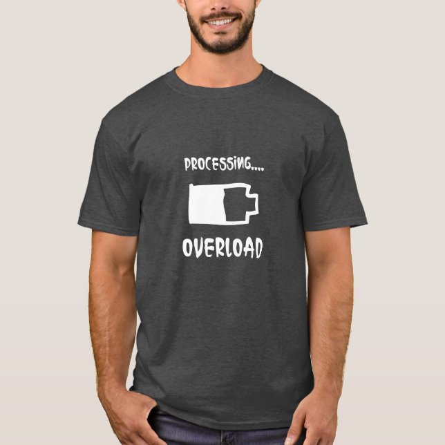 Camiseta Processando… Sobrecarga (Frente)