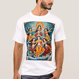 Camiseta Procissão de Dançarinos Celestiais - Thangka & Kal