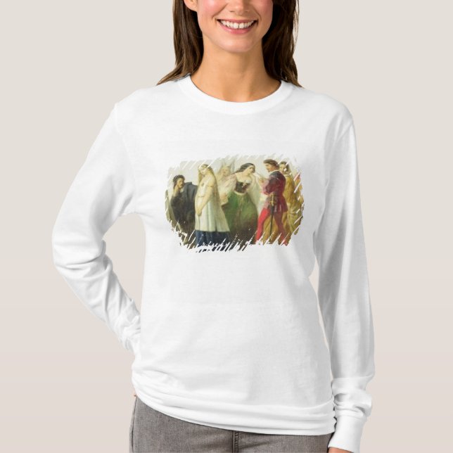 Camiseta Procissão dos caráteres de Shakespeare (óleo sobre (Frente)