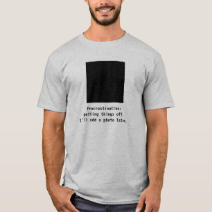 Camiseta procrastinação