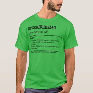 Camiseta Procrastinação do café preguiçoso procafeinado
