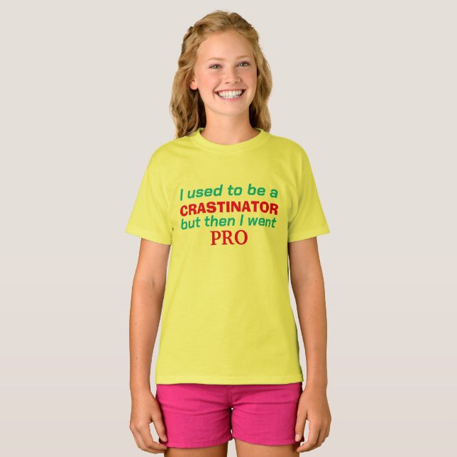 Camiseta Procrastinador Pro - engraçado (Frente Completa)