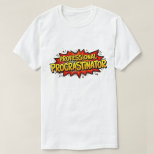 Camiseta Procrastinador Profissional Arte em Quadrinhos Pop
