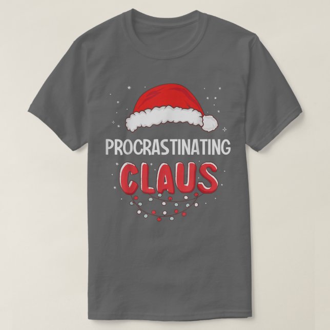 Camiseta Procrastinando os Cos de Natal do Papai Noel (Frente do Design)