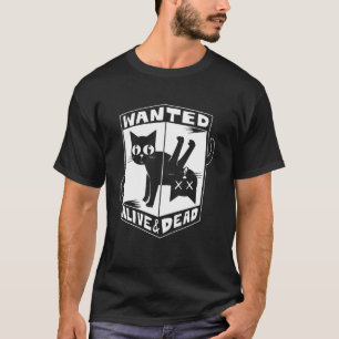 Camiseta Procurado Vivo ou Morto Gatos Divertidos Amantes d