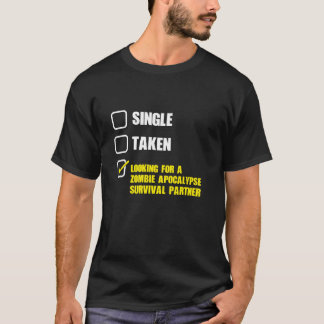 Camiseta Procurando um Zombie Parceiro de Sobrevivência Apo