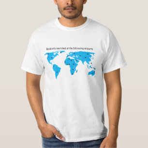 Camiseta Procurarado aleatòria nos seguintes aeroportos