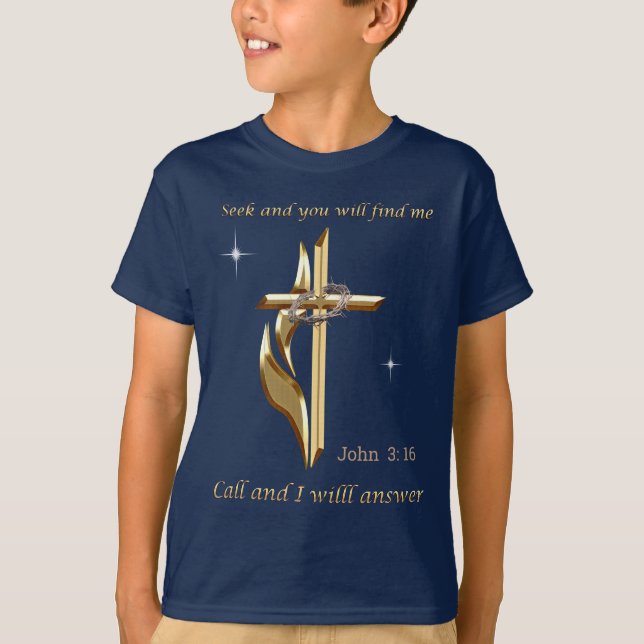 Camiseta Procure e me encontrará. (Frente)