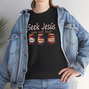 CAMISETA PROCURE JESUS CITAÇÃO DA BÍBLIA