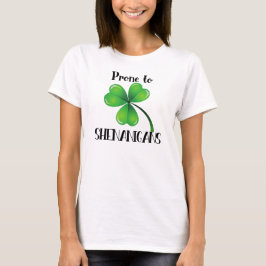 Camiseta Procure Shenanigans Shamrock Rua. Dia de Patrick