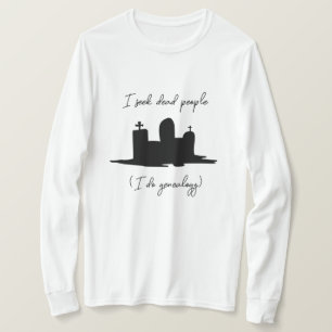 Camiseta Procuro a pedra angular da genealogia das pessoas 