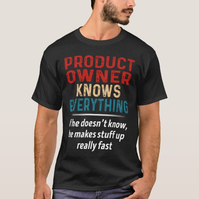 Camiseta Product Owner Knows Everything (Frente)