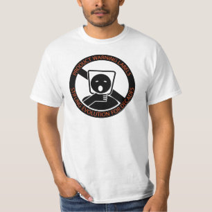 Camiseta Produto-aviso-etiquetas