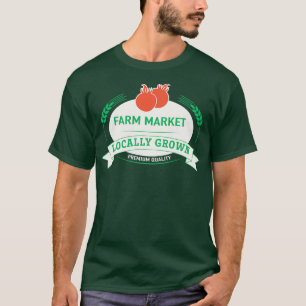 Camiseta Produto criado localmente no mercado de fazendas