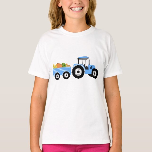 Camiseta Produto de Fazenda de caminhão azul (Frente)