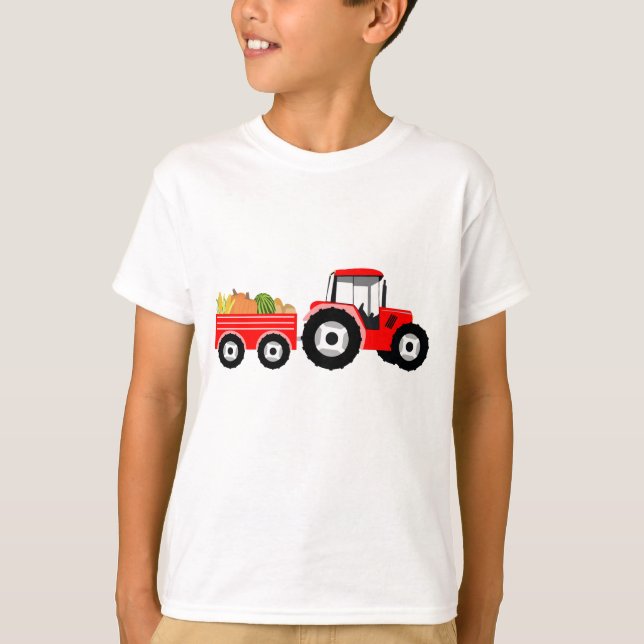 Camiseta Produto de Fazenda de caminhão vermelho (Frente)