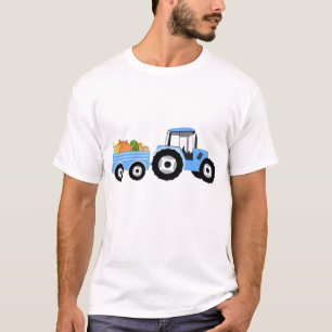 Camiseta Produto de Fazenda de Trator Azul