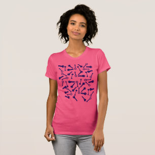 Camiseta Produto de Padrão Azul Chave