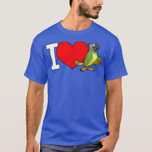 Camiseta Produto de presente de papagaio Adoro papagaio de