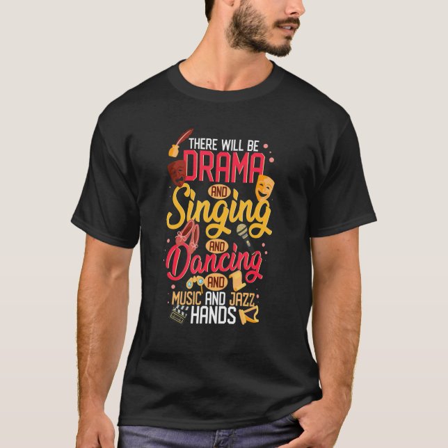 Camiseta Produto Divertido Para Estudantes De Teatro Atores (Frente)