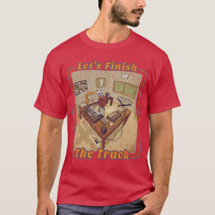 Camiseta Produtor de Música Eletrônica Engraçado com sintet