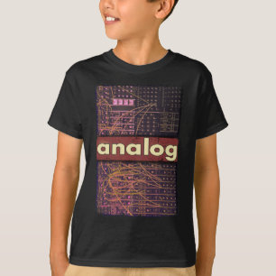 Camiseta Produtor de Sintetização Analógico Modular Retro d