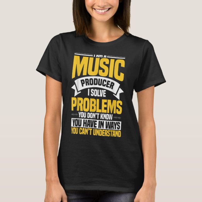 Camiseta Produtor Musical Composer Record Musical Song Make (Frente)