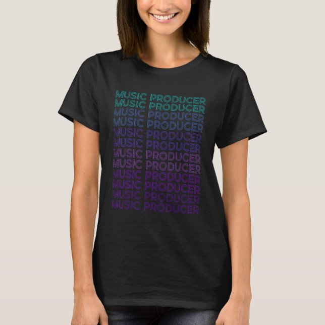 Camiseta Produtor Musical Músico Eletrônico Ritmo Retrô (Frente)