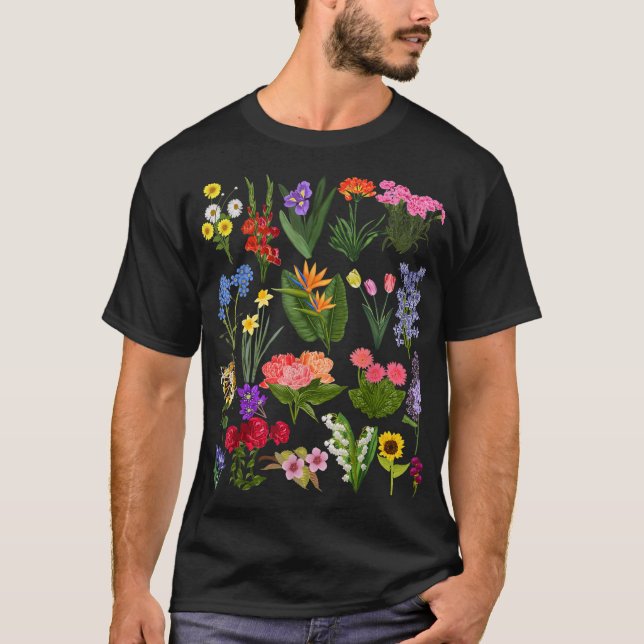 Camiseta Produtores de flores silvícolas de Jardim Botânico (Frente)