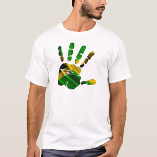 CAMISETA PRODUTOS AGRADÁVEIS DA BANDEIRA DA MÃO DE JAMAIC