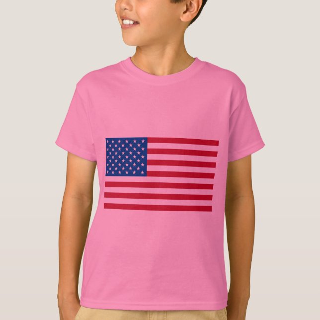 Camiseta Produtos básicos da bandeira americana (Frente)