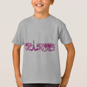 Camiseta Produtos cor-de-rosa bonito de Paris