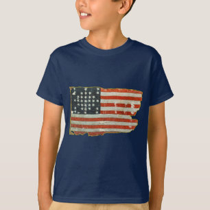 Camiseta Produtos da bandeira americana do vintage