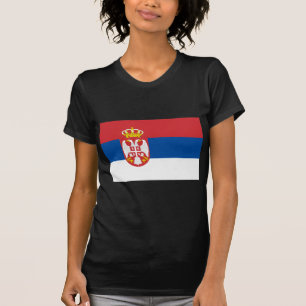 Camiseta Produtos da bandeira de Serbia