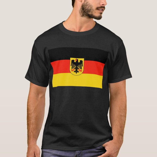 Camiseta Produtos da bandeira do estado de Alemanha! (Frente)