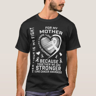 Camiseta Produtos de Conscientização sobre Câncer de Pulmão