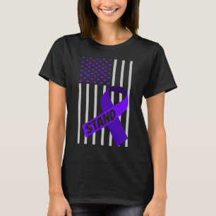 Camiseta Produtos de Fita Roxa de Bandeira Conscientização