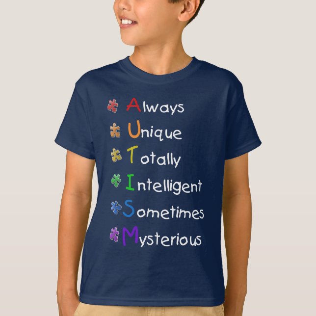 Camiseta Produtos do exclusive da consciência do autismo! (Frente)