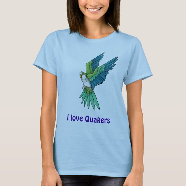 Camiseta Produtos do papagaio do quacre (Frente)
