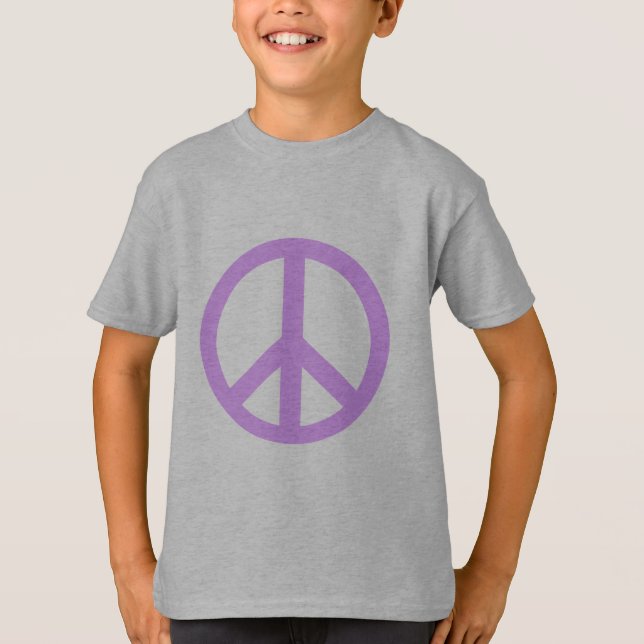 Camiseta Produtos do sinal de paz do Lilac (Frente)