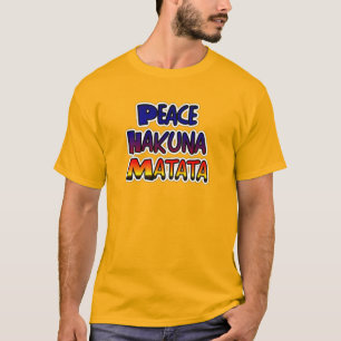 Camiseta Produtos para presentes da Peace Hakuna Matata