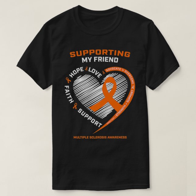 Camiseta Produtos para presentes Laranja Amigo MS Esclerose (Frente do Design)