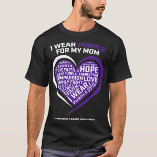 Camiseta Produtos para presentes Mãe Roxo Câncer de pâncrea