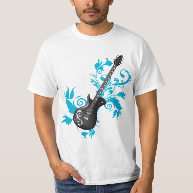 Camiseta Produtos personalizados de guitarra elétrica (Frente)